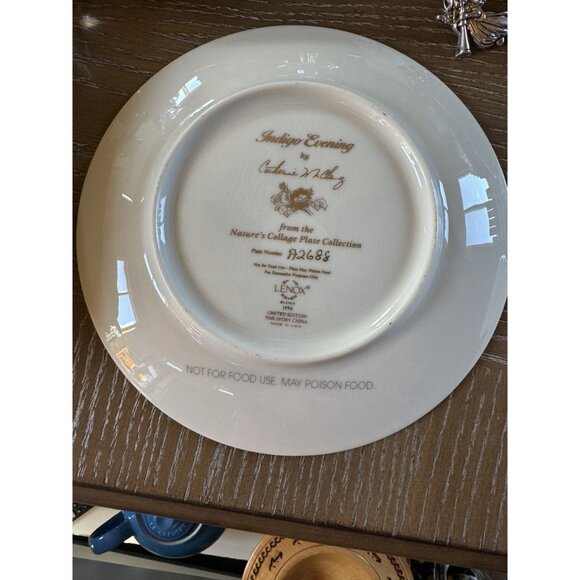 Four Lenox Natures Collage Plate Collection By Catherine McClung 8 inches - Picture 4 of 8